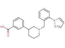 3-{1-[2-(1H-pyrazol-1-yl)benzyl]piperidin-3-yl}benzoic acid