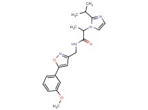 2-(2-isopropyl-1H-imidazol-1-yl)-N-{[5-(3-methoxyphenyl)-3-isoxazolyl]methyl}propanamide