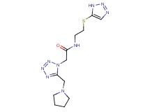 2-[5-(pyrrolidin-1-ylmethyl)-1H-tetrazol-1-yl]-N-[2-(1H-1,2,3-triazol-5-ylthio)ethyl]acetamide