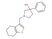 3-phenyl-1-(4,5,6,7-tetrahydro-1-benzothien-3-ylmethyl)-3-pyrrolidinol trifluoroacetate (salt)