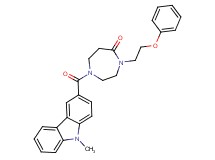 1-[(9-methyl-9H-carbazol-3-yl)carbonyl]-4-(2-phenoxyethyl)-1,4-diazepan-5-one