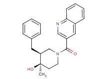 (3S*,4R*)-3-benzyl-4-methyl-1-(quinolin-3-ylcarbonyl)piperidin-4-ol