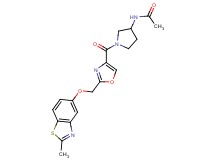 N-{1-[(2-{[(2-methyl-1,3-benzothiazol-5-yl)oxy]methyl}-1,3-oxazol-4-yl)carbonyl]pyrrolidin-3-yl}acetamide