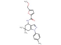 N-[6,6-dimethyl-1-(4-methylphenyl)-4,5,6,7-tetrahydro-1H-indazol-4-yl]-5-(methoxymethyl)-2-furamide