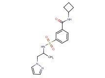 N-cyclobutyl-3-({[1-methyl-2-(1H-pyrazol-1-yl)ethyl]amino}sulfonyl)benzamide