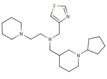 N-[(1-cyclopentylpiperidin-3-yl)methyl]-2-piperidin-1-yl-N-(1,3-thiazol-4-ylmethyl)ethanamine