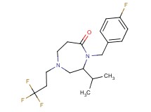 4-(4-fluorobenzyl)-3-isopropyl-1-(3,3,3-trifluoropropyl)-1,4-diazepan-5-one