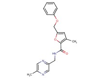 3-methyl-N-[(5-methylpyrazin-2-yl)methyl]-5-(phenoxymethyl)-2-furamide