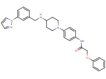 2-phenoxy-N-[4-(4-{[3-(1H-pyrazol-1-yl)benzyl]amino}-1-piperidinyl)phenyl]acetamide