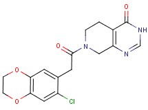 7-[(7-chloro-2,3-dihydro-1,4-benzodioxin-6-yl)acetyl]-5,6,7,8-tetrahydropyrido[3,4-d]pyrimidin-4(3H)-one