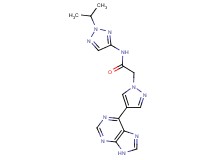 N-(2-isopropyl-2H-1,2,3-triazol-4-yl)-2-[4-(9H-purin-6-yl)-1H-pyrazol-1-yl]acetamide