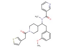 N-{2-(3-methoxyphenyl)-1-[1-(3-thienylacetyl)-4-piperidinyl]ethyl}-N-methylnicotinamide