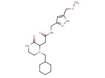 2-[1-(cyclohexylmethyl)-3-oxo-2-piperazinyl]-N-{[5-(methoxymethyl)-1H-pyrazol-3-yl]methyl}acetamide