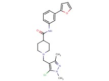 1-[(5-chloro-1,3-dimethyl-1H-pyrazol-4-yl)methyl]-N-[3-(2-furyl)phenyl]-4-piperidinecarboxamide