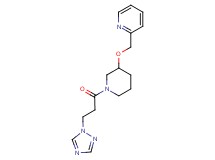 2-[({1-[3-(1H-1,2,4-triazol-1-yl)propanoyl]-3-piperidinyl}oxy)methyl]pyridine