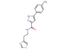 5-(4-methylphenyl)-N-[2-(1,3-thiazol-4-yl)ethyl]-1H-pyrazole-3-carboxamide