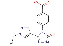 4-[3-(1-ethyl-1H-pyrazol-4-yl)-5-oxo-1,5-dihydro-4H-1,2,4-triazol-4-yl]benzoic acid