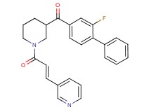 (2-fluoro-4-biphenylyl){1-[(2E)-3-(3-pyridinyl)-2-propenoyl]-3-piperidinyl}methanone