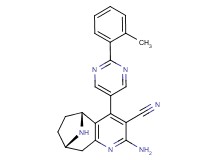 (5R*,8S*)-2-amino-4-[2-(2-methylphenyl)pyrimidin-5-yl]-6,7,8,9-tetrahydro-5H-5,8-epiminocyclohepta[b]pyridine-3-carbonitrile