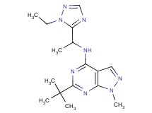 6-tert-butyl-N-[1-(1-ethyl-1H-1,2,4-triazol-5-yl)ethyl]-1-methyl-1H-pyrazolo[3,4-d]pyrimidin-4-amine