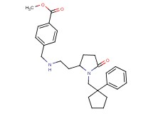 methyl 4-{[(2-{5-oxo-1-[(1-phenylcyclopentyl)methyl]-2-pyrrolidinyl}ethyl)amino]methyl}benzoate