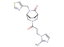 (1S*,5R*)-3-[3-(2-methyl-1H-imidazol-1-yl)propanoyl]-6-(1,3-thiazol-4-ylmethyl)-3,6-diazabicyclo[3.2.2]nonan-7-one