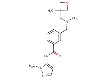 3-({methyl[(3-methyloxetan-3-yl)methyl]amino}methyl)-N-(1-methyl-1H-pyrazol-5-yl)benzamide