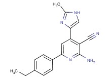 2-amino-6-(4-ethylphenyl)-4-(2-methyl-1H-imidazol-4-yl)nicotinonitrile