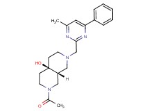 (4aR*,8aR*)-2-acetyl-7-[(4-methyl-6-phenylpyrimidin-2-yl)methyl]octahydro-2,7-naphthyridin-4a(2H)-ol