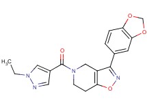 3-(1,3-benzodioxol-5-yl)-5-[(1-ethyl-1H-pyrazol-4-yl)carbonyl]-4,5,6,7-tetrahydroisoxazolo[4,5-c]pyridine