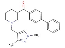 4-biphenylyl{1-[(1,3-dimethyl-1H-pyrazol-4-yl)methyl]-3-piperidinyl}methanone