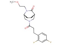(1S*,5R*)-3-[3-(2,4-difluorophenyl)propanoyl]-6-(2-methoxyethyl)-3,6-diazabicyclo[3.2.2]nonan-7-one