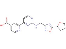 2-[2-({[5-(tetrahydrofuran-2-yl)-1,2,4-oxadiazol-3-yl]methyl}amino)pyrimidin-4-yl]isonicotinic acid