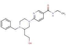 6-[4-benzyl-3-(2-hydroxyethyl)-1-piperazinyl]-N-ethylnicotinamide