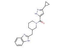 2-({1-[(3-cyclopropyl-1H-pyrazol-5-yl)carbonyl]piperidin-3-yl}methyl)-1H-benzimidazole