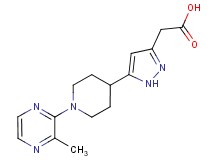 {5-[1-(3-methylpyrazin-2-yl)piperidin-4-yl]-1H-pyrazol-3-yl}acetic acid