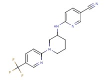 6-({1-[5-(trifluoromethyl)-2-pyridinyl]-3-piperidinyl}amino)nicotinonitrile