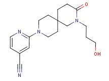 2-[2-(3-hydroxypropyl)-3-oxo-2,9-diazaspiro[5.5]undec-9-yl]isonicotinonitrile