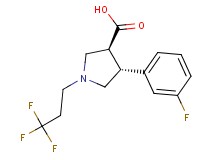 (3S*,4R*)-4-(3-fluorophenyl)-1-(3,3,3-trifluoropropyl)pyrrolidine-3-carboxylic acid