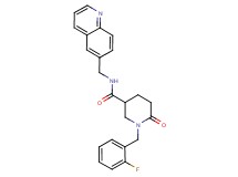 1-(2-fluorobenzyl)-6-oxo-N-(6-quinolinylmethyl)-3-piperidinecarboxamide