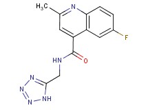 6-fluoro-2-methyl-N-(1H-tetrazol-5-ylmethyl)-4-quinolinecarboxamide trifluoroacetate
