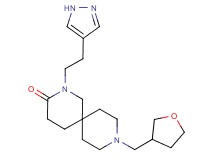 2-[2-(1H-pyrazol-4-yl)ethyl]-9-(tetrahydro-3-furanylmethyl)-2,9-diazaspiro[5.5]undecan-3-one
