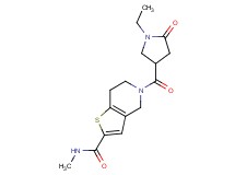 5-[(1-ethyl-5-oxo-3-pyrrolidinyl)carbonyl]-N-methyl-4,5,6,7-tetrahydrothieno[3,2-c]pyridine-2-carboxamide
