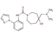 4-[(dimethylamino)methyl]-4-hydroxy-N-[2-(1H-pyrazol-1-yl)phenyl]azepane-1-carboxamide