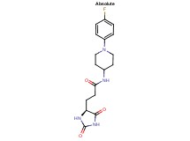 3-[(4S)-2,5-dioxoimidazolidin-4-yl]-N-[1-(4-fluorophenyl)piperidin-4-yl]propanamide