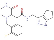 2-[1-(2-fluorobenzyl)-3-oxo-2-piperazinyl]-N-(1,4,5,6-tetrahydrocyclopenta[c]pyrazol-3-ylmethyl)acetamide