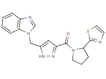 1-[(3-{[2-(1,3-thiazol-2-yl)-1-pyrrolidinyl]carbonyl}-1H-pyrazol-5-yl)methyl]-1H-benzimidazole