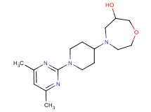 4-[1-(4,6-dimethylpyrimidin-2-yl)piperidin-4-yl]-1,4-oxazepan-6-ol