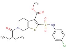 methyl 2-{[(4-chlorophenyl)amino]sulfonyl}-6-(2-ethylbutanoyl)-4,5,6,7-tetrahydrothieno[2,3-c]pyridine-3-carboxylate
