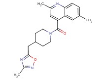 2,6-dimethyl-4-({4-[(3-methyl-1,2,4-oxadiazol-5-yl)methyl]-1-piperidinyl}carbonyl)quinoline